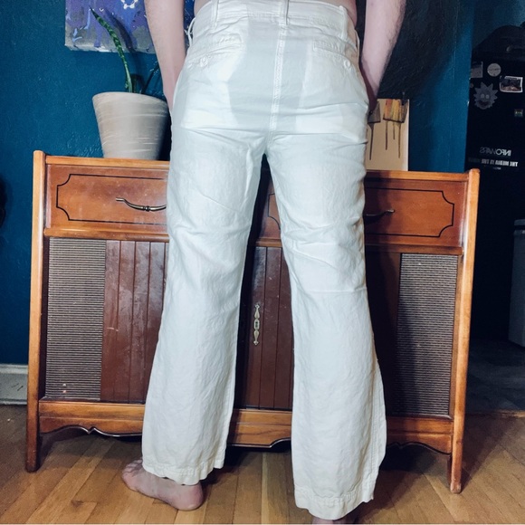 White J. Crew Broken In Bootcut Pants - Picture 2 of 8